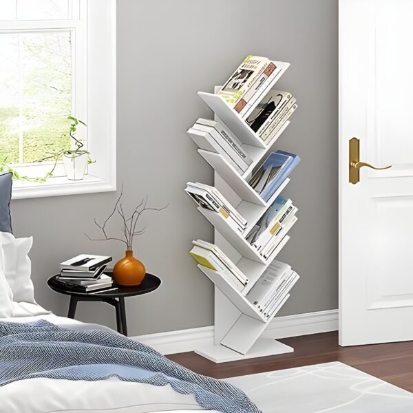 8 -Tier Book Rack, Storage of Book case, Free-Standing Books Holder Organizer, Space Saver for Home, Office
